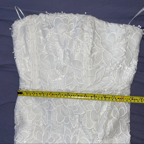 NWOT BB Dakota | Eleanor Lace Strapless Midi Dress - Picture 8 of 10